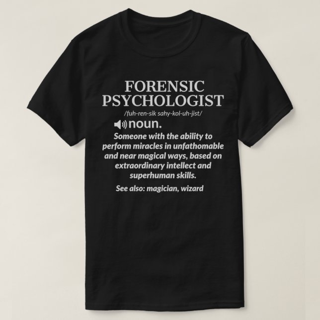 Forensische Psychologin Definition T-Shirt (Design vorne)