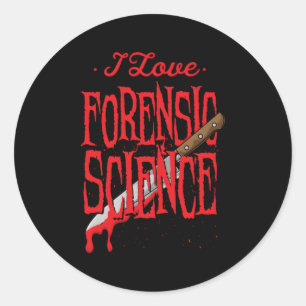 Forensische Wissenschaft für einen forensischen Er Runder Aufkleber