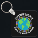 Forensische Wissenschaft macht die Welt zum Alltag Schlüsselanhänger<br><div class="desc">Der wunderschöne forensische Wissenschaftler-Schlüsselanhänger,  der forensische Naturwissenschaften liest,  macht die Welt rund um einen hübschen blauen und grünen Globus der Erde. Eine Gemeinschaft von Kriminalszene-Spezialisten hält sich in niedlichen Regenbogenfarben auf der ganzen Welt fest.</div>