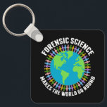 Forensische Wissenschaft macht die Welt zum Alltag Schlüsselanhänger<br><div class="desc">Der wunderschöne forensische Wissenschaftler-Schlüsselanhänger,  der forensische Naturwissenschaften liest,  macht die Welt rund um einen hübschen blauen und grünen Globus der Erde. Eine Gemeinschaft von Kriminalszene-Spezialisten hält sich in niedlichen Regenbogenfarben auf der ganzen Welt fest.</div>