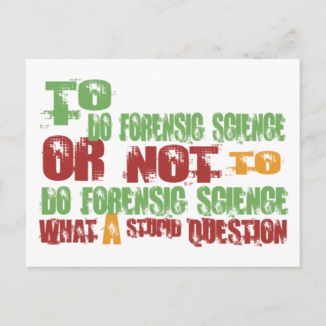 Forensische Wissenschaft Postkarte (Vorderseite)