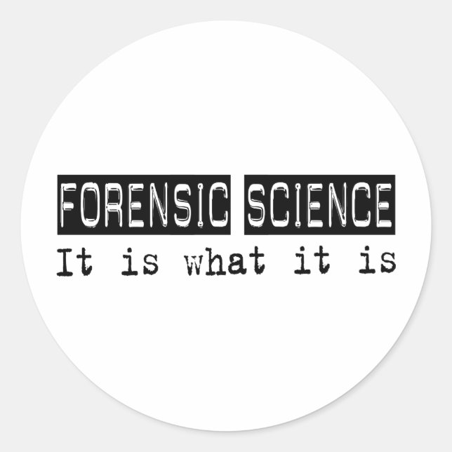 Forensische Wissenschaft Runder Aufkleber (Vorderseite)