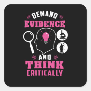 Forensische Wissenschaftsuntersuchung Science Geek Quadratischer Aufkleber