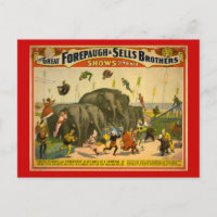 Forepaugh & Sells Brüder Elefanten Circus Poster