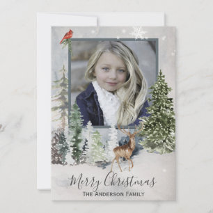 Fores Woodland Simple Foto Frohe Weihnachten