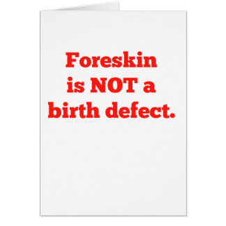 Foreskin ist nicht ein Geburtsschaden - Rot