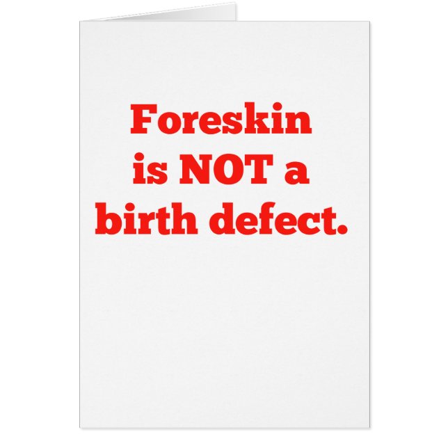 Foreskin ist nicht ein Geburtsschaden - Rot (Vorne)