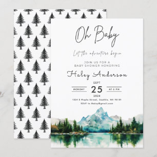 Forest Adventure Baby Shower Einladung