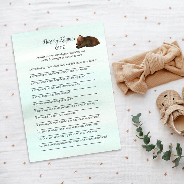 Forest Adventure Bears Kinderzimmer Rhymes Game Ca Einladung (Von Creator hochgeladen)