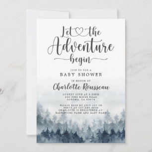 Forest Adventure fängt Aquarell Babydusche an Einladung