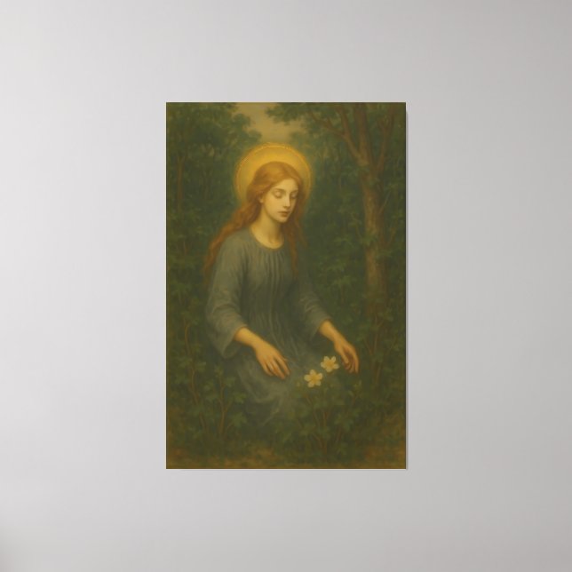 forest angel fine art painting leinwanddruck (Vorderseite)