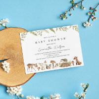 Forest Animal Baby Shower Postcard Einladung