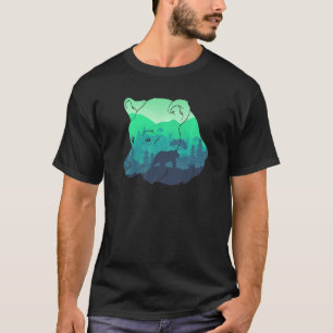 Forest Animal Nature Wildlife Landschaft Grizzly B T-Shirt