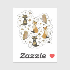 Forest animals aufkleber