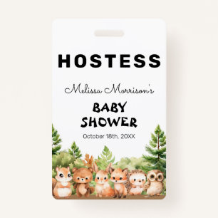 Forest Animals Baby Boy Showherbergen Ausweis