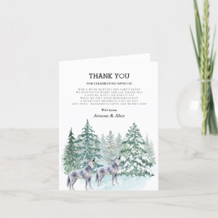 Forest Animals Baby Dusche Danke Karte