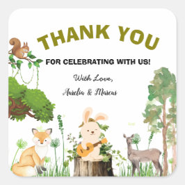 Forest Animals Baby ShowSquare Aufkleber