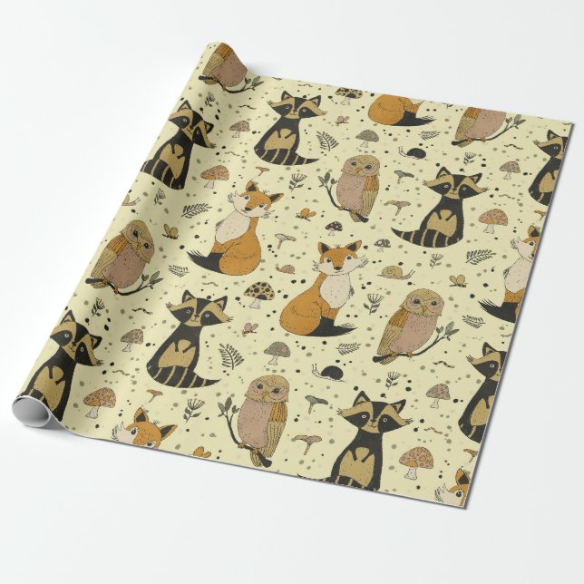 Forest Animals Geschenkpapier (Ungerollt)