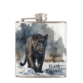 Forest Animals Tiger Strength Flask Flachmann