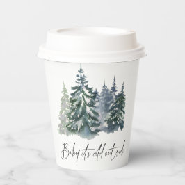Forest Baby It's Cold Outside Winter Baby Dusche Pappbecher