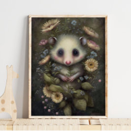 Forest Baby Possum Sonnenblume | Possum Wall Print Poster