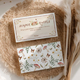 Forest Baby Showdiaper Raffle Ticket Begleitkarte