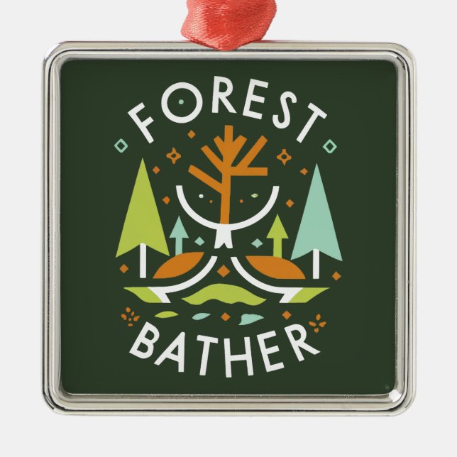 Forest Bather Kubist Ornament Aus Metall (Vorne)