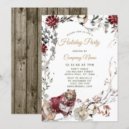 Forest Bear Corporate Holiday Weihnachtsfest Party Einladung