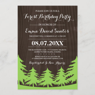 Forest Birthday Party Einladung