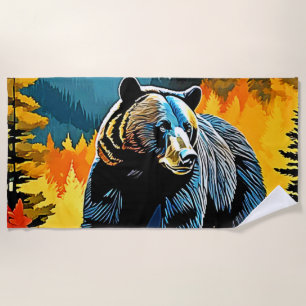 Forest Black Bar Majestät Design Strandtuch
