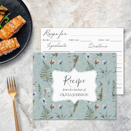 Forest Blume Blätter Botanische Blumenkarte