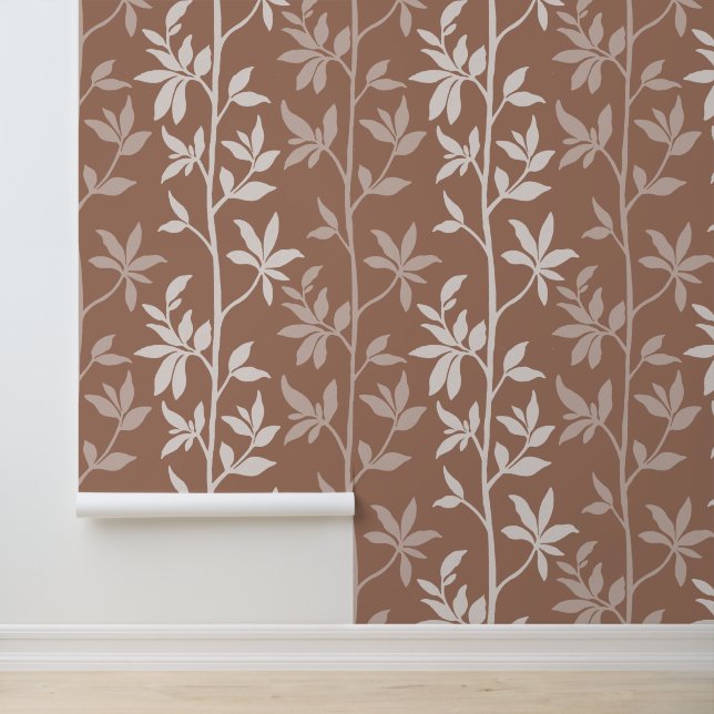 Forest Breeze Silhouette L 2b minimal botanisch Tapete (Anwendung)