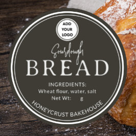 Forest Brown Bakery Sauerteigbrot-Logo-Aufkleber Runder Aufkleber