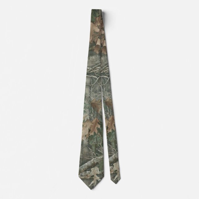Forest Camo with Dry Leaves Pattern Krawatte (Vorderseite)