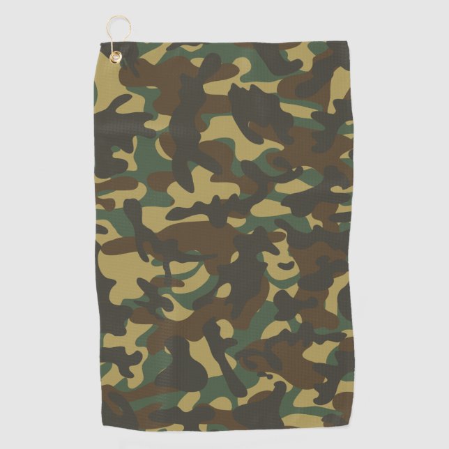 Forest Camouflage Golfhandtuch (Vorderseite)