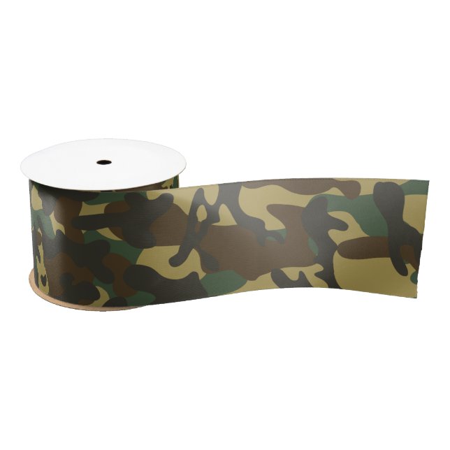 Forest Camouflage Satinband (Spule)