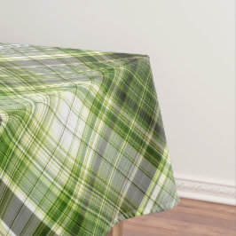 Forest Canopy Green und Cream Kariert Tischdecke