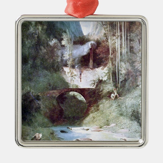 Forest Canyon (von Carl Blechen) Ornament Aus Metall (Vorne)