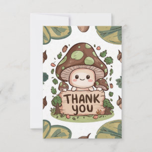 Forest Charming Mushroom Danke Karte