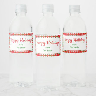 Forest Christmas Water Flasche Label