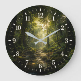 Forest Clock 2026 Version Große Wanduhr