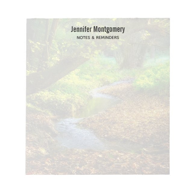 Forest Creek Schöne Landschaft Foto Notizblock (Vorderseite)