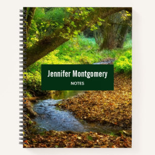 Forest Creek Schöne Landschaft Foto Notizbuch