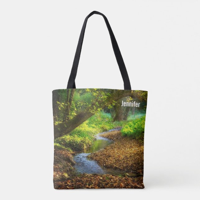 Forest Creek Schöne Landschaft Foto Tasche (Rückseite)