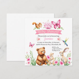 Forest Crites Girl Dusche Einladung