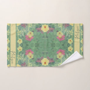 Forest Daisy Floor w/Name Handtuch