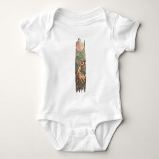 Forest Daydream Deer Pinselstrich Baby Strampler
