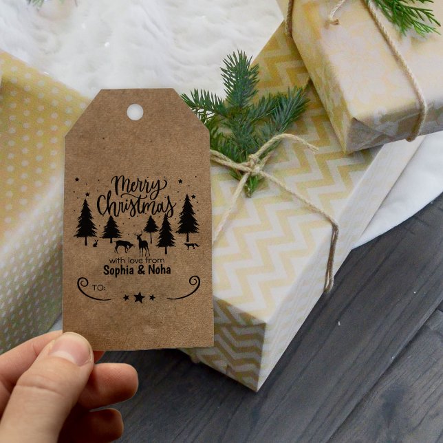 Forest Deer Frohe Weihnachten mit Liebe, Couple Gummistempel (Von Creator hochgeladen)