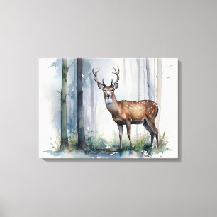Forest Deer Leinwand Art