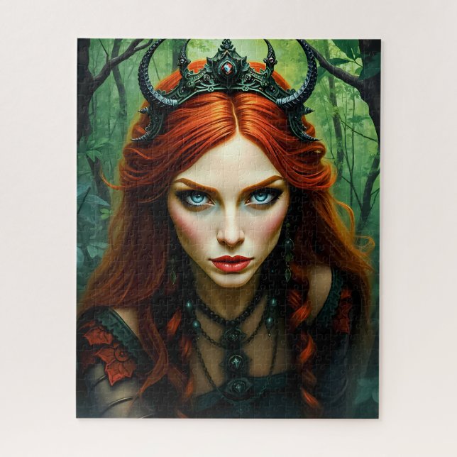 Forest Dryad Queen - Mystical Nature Fantasy Art (Vertikal)